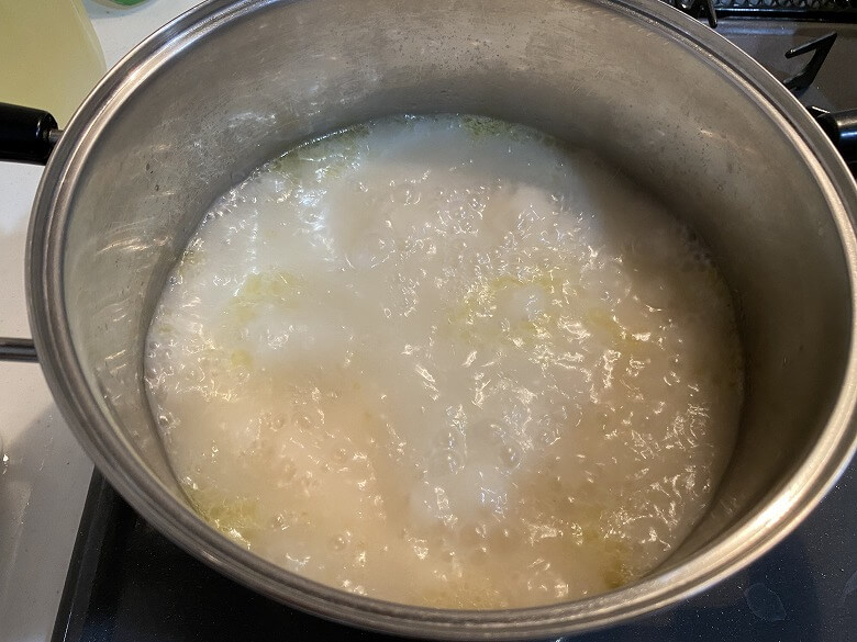 コープデリ「みつせ鶏のふわふわだんごと白湯スープ」通常の作り方②