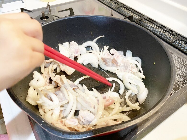 コープデリミールキット豚肉ときくらげと野菜のたまご炒め レビュー　作り方1